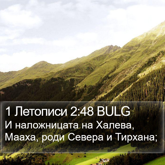 1 Летописи 2:48 BULG Bible Study