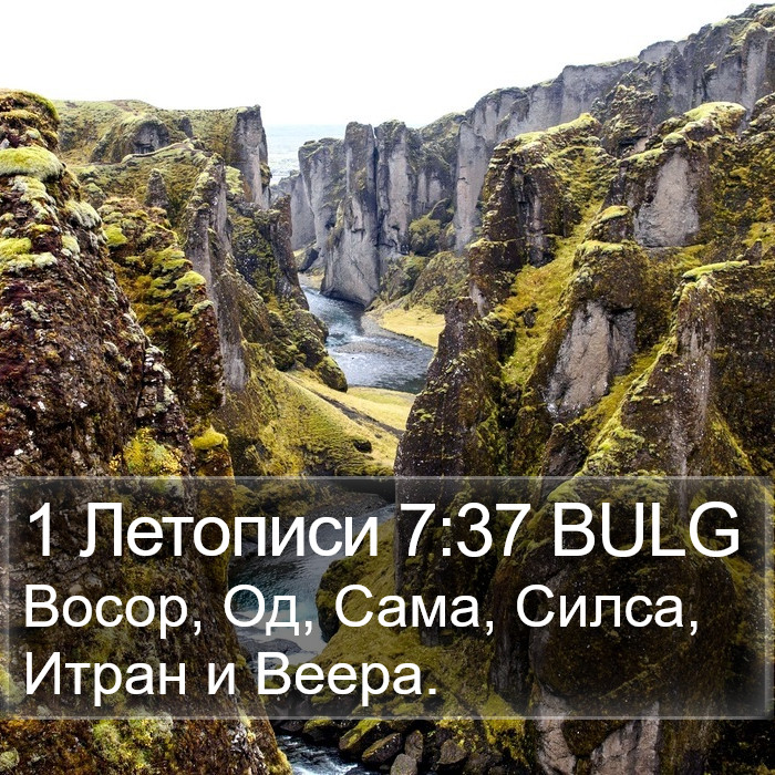 1 Летописи 7:37 BULG Bible Study