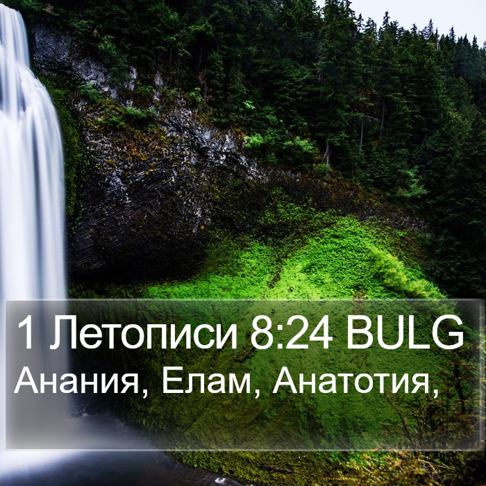 1 Летописи 8:24 BULG Bible Study