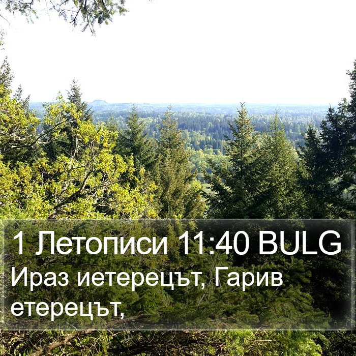 1 Летописи 11:40 BULG Bible Study