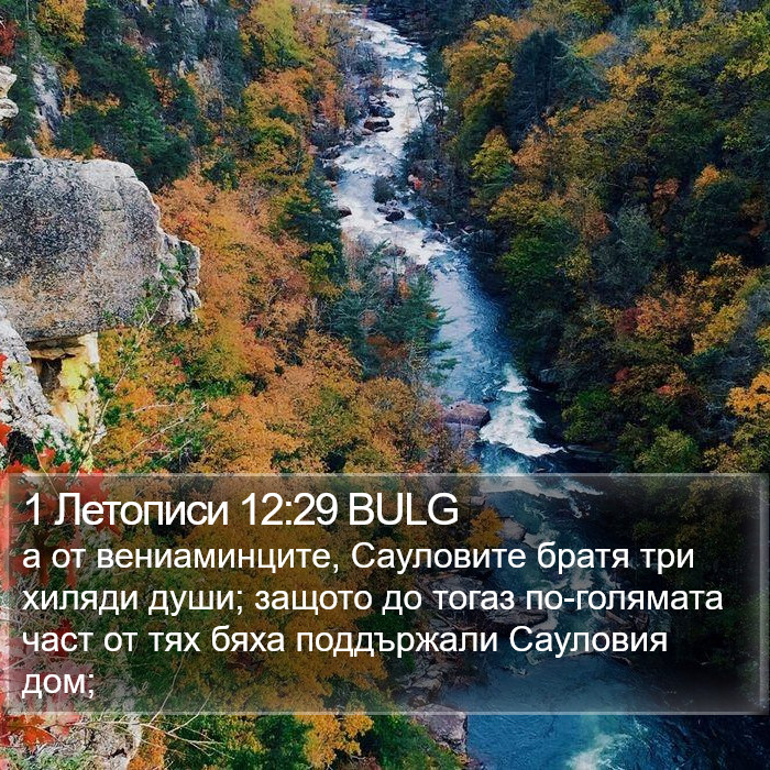 1 Летописи 12:29 BULG Bible Study