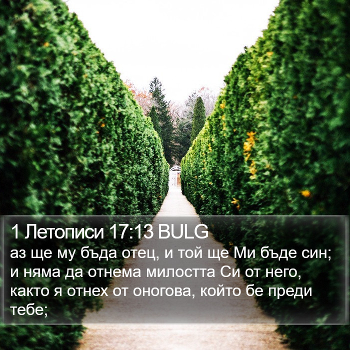 1 Летописи 17:13 BULG Bible Study