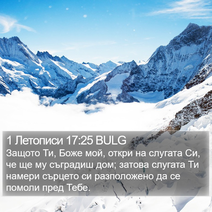 1 Летописи 17:25 BULG Bible Study