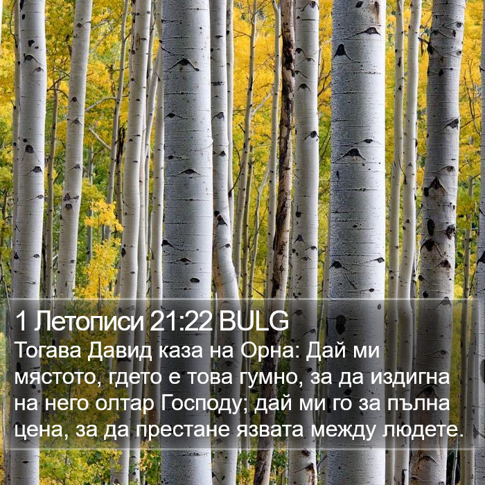 1 Летописи 21:22 BULG Bible Study