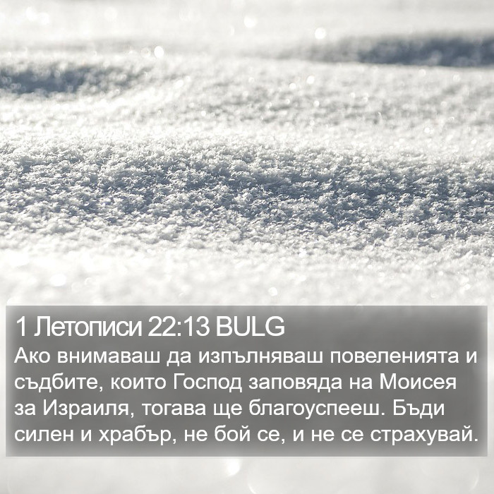 1 Летописи 22:13 BULG Bible Study