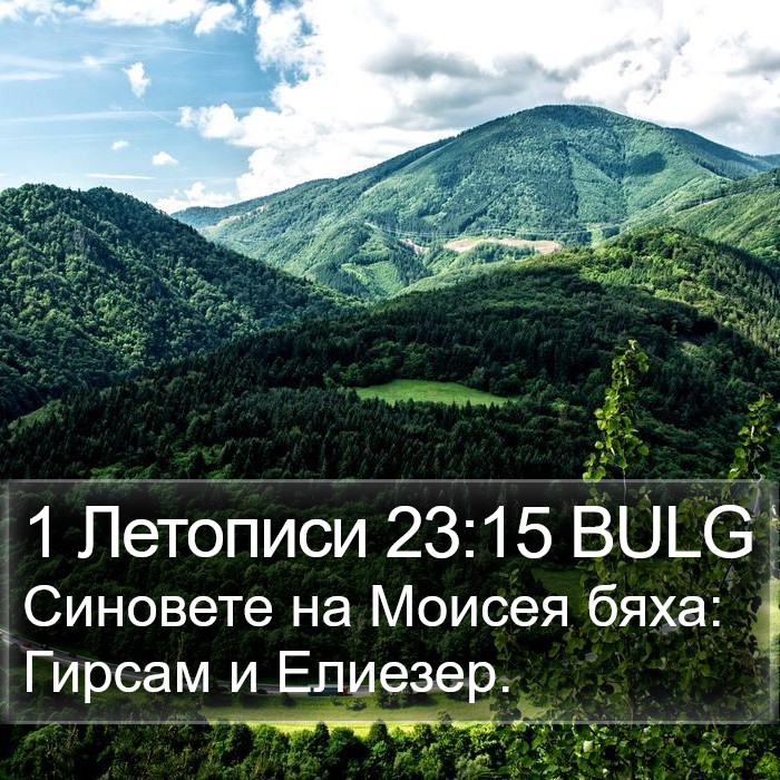 1 Летописи 23:15 BULG Bible Study