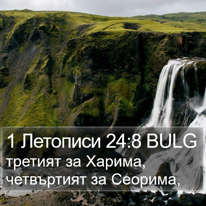 1 Летописи 24:8 BULG Bible Study