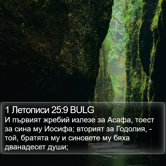 1 Летописи 25:9 BULG Bible Study