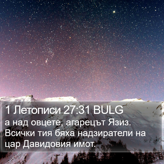 1 Летописи 27:31 BULG Bible Study