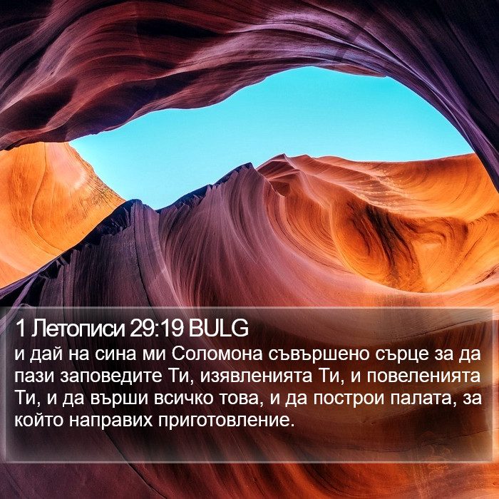 1 Летописи 29:19 BULG Bible Study