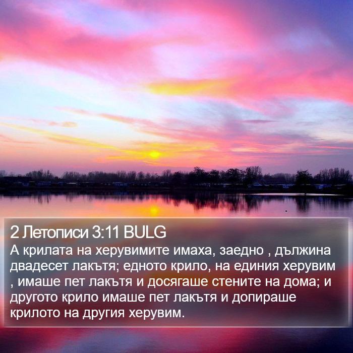 2 Летописи 3:11 BULG Bible Study