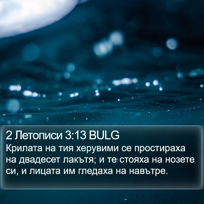 2 Летописи 3:13 BULG Bible Study