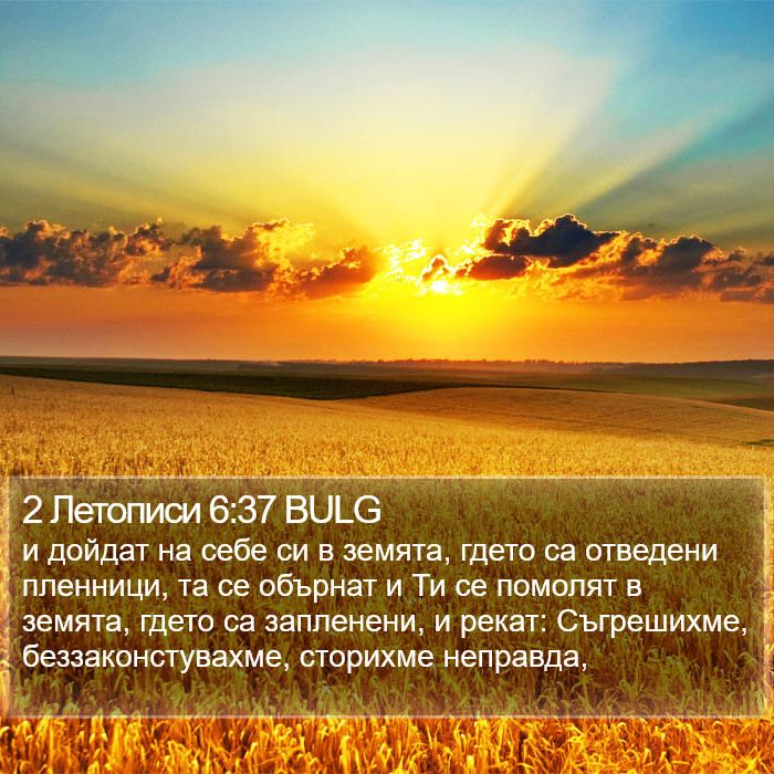 2 Летописи 6:37 BULG Bible Study