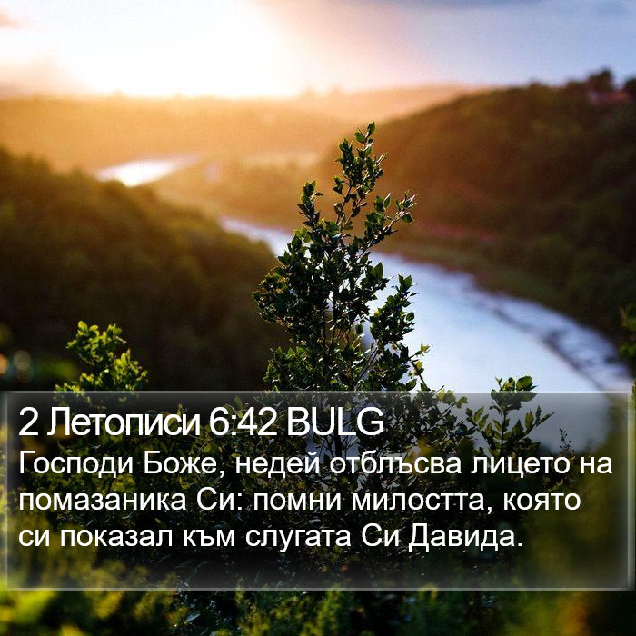 2 Летописи 6:42 BULG Bible Study