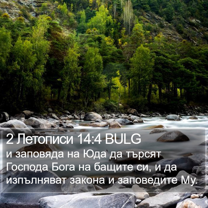 2 Летописи 14:4 BULG Bible Study