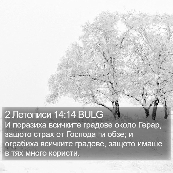 2 Летописи 14:14 BULG Bible Study