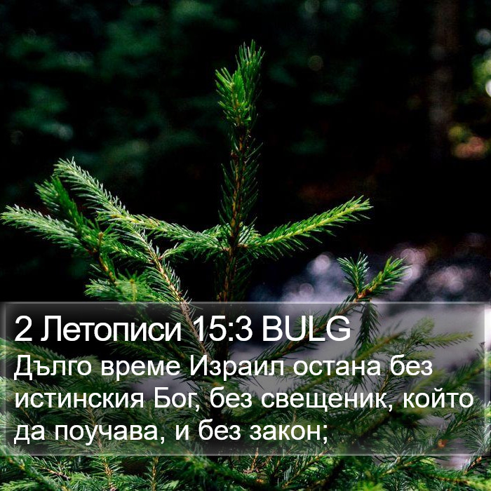 2 Летописи 15:3 BULG Bible Study