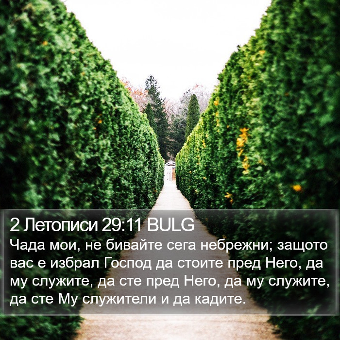 2 Летописи 29:11 BULG Bible Study