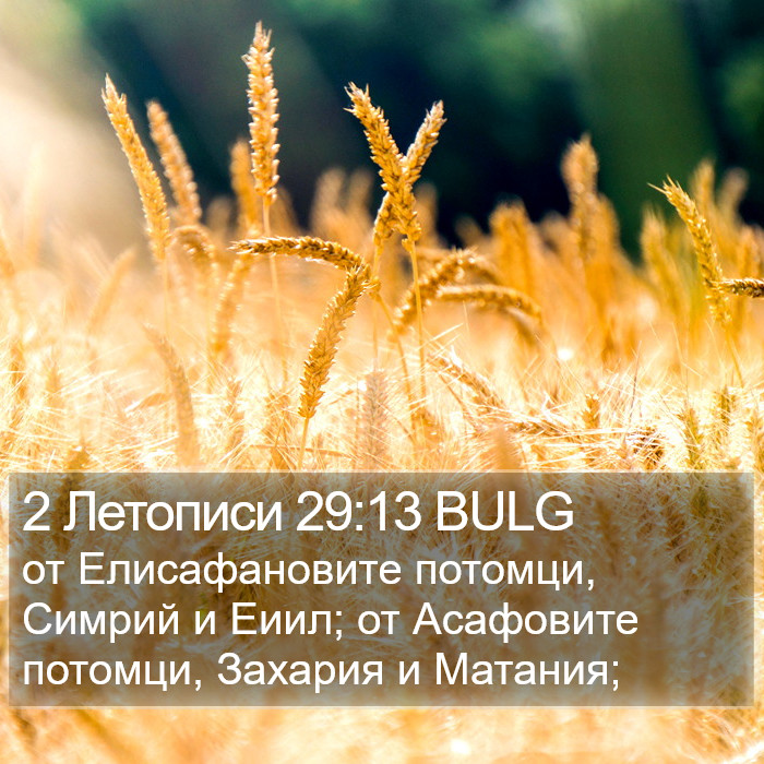 2 Летописи 29:13 BULG Bible Study