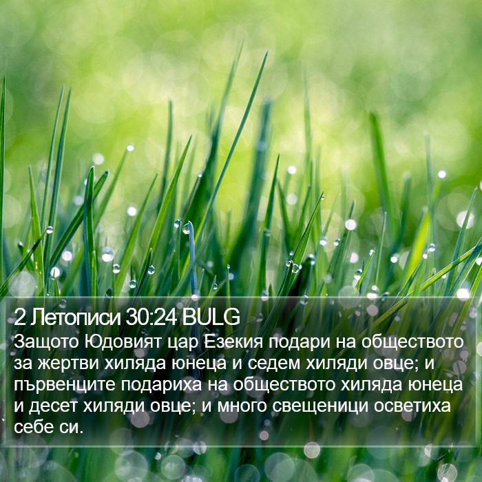 2 Летописи 30:24 BULG Bible Study