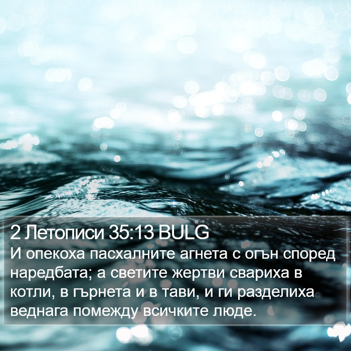 2 Летописи 35:13 BULG Bible Study