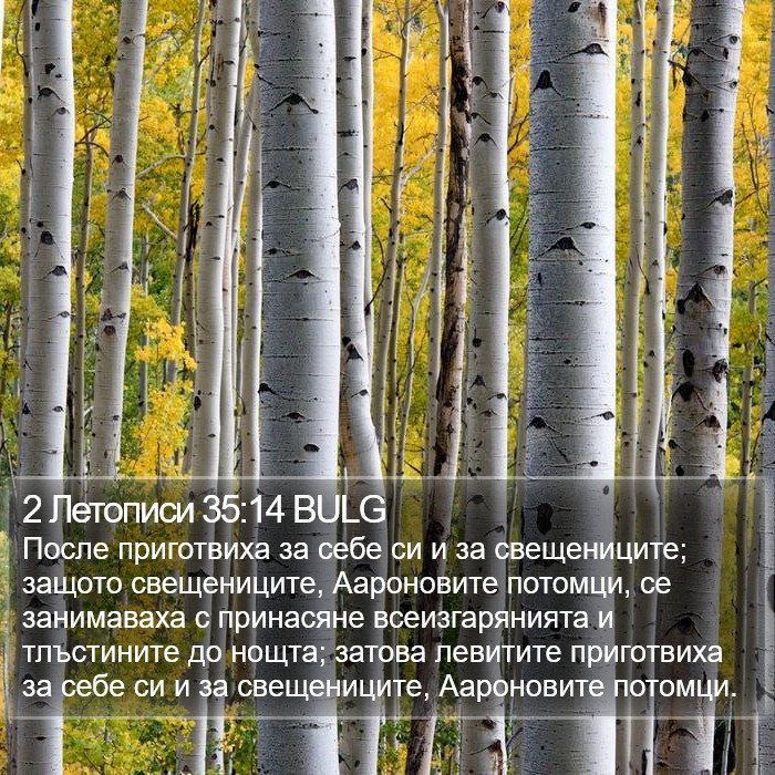 2 Летописи 35:14 BULG Bible Study