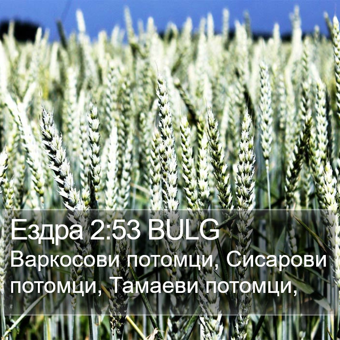 Ездра 2:53 BULG Bible Study