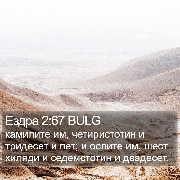 Ездра 2:67 BULG Bible Study