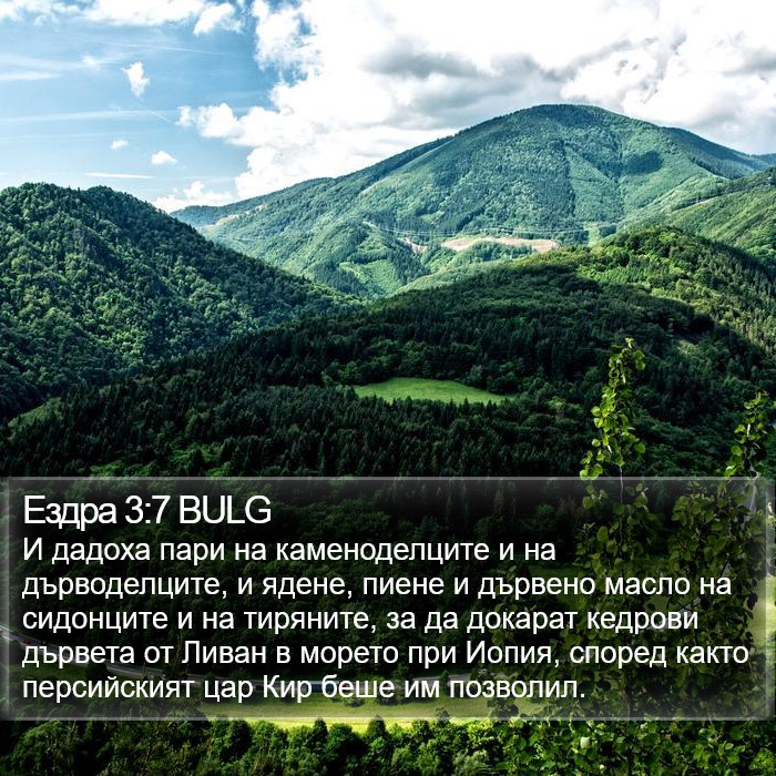 Ездра 3:7 BULG Bible Study