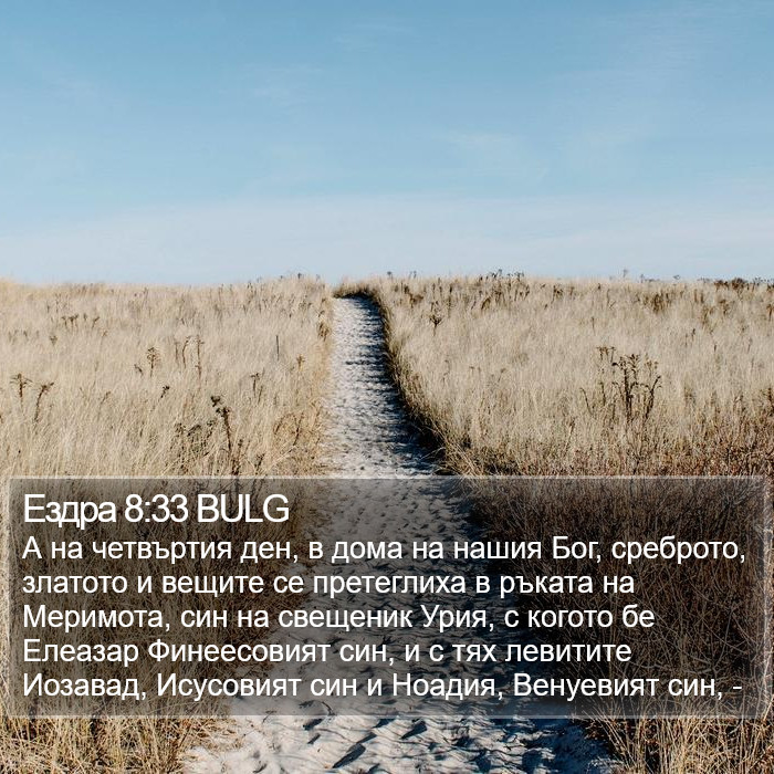 Ездра 8:33 BULG Bible Study