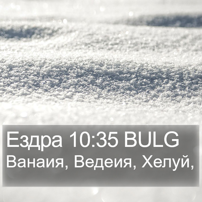 Ездра 10:35 BULG Bible Study