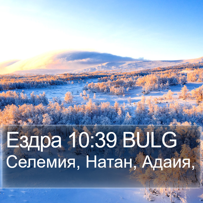 Ездра 10:39 BULG Bible Study