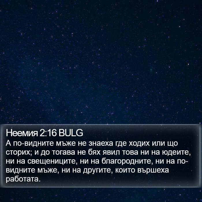 Неемия 2:16 BULG Bible Study