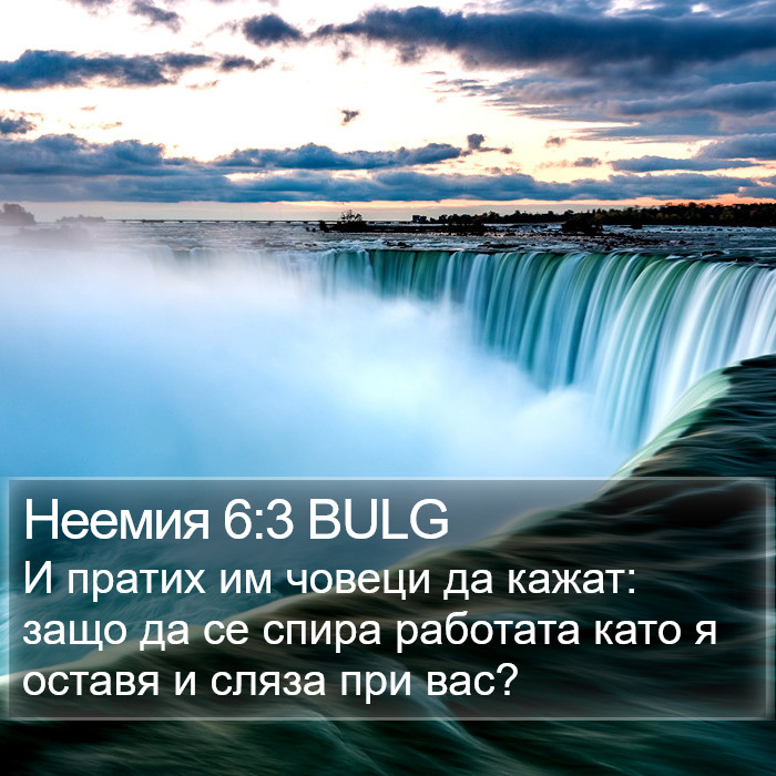 Неемия 6:3 BULG Bible Study