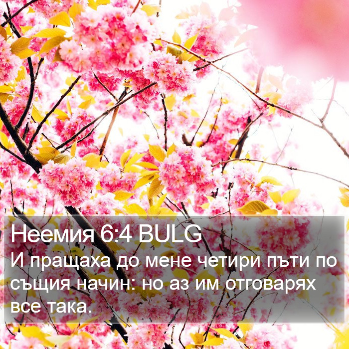 Неемия 6:4 BULG Bible Study