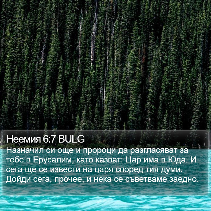 Неемия 6:7 BULG Bible Study