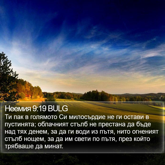 Неемия 9:19 BULG Bible Study