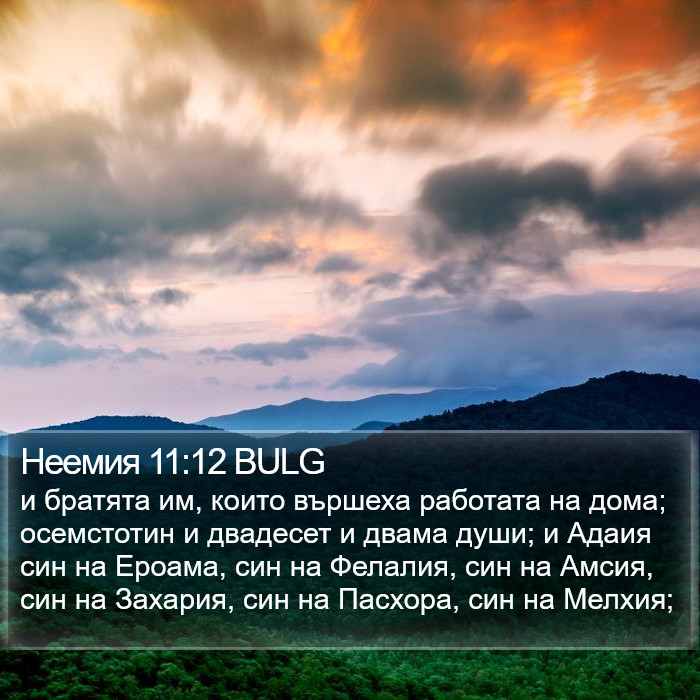 Неемия 11:12 BULG Bible Study