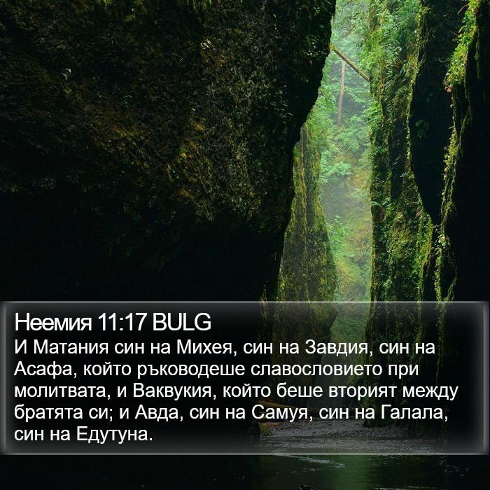 Неемия 11:17 BULG Bible Study