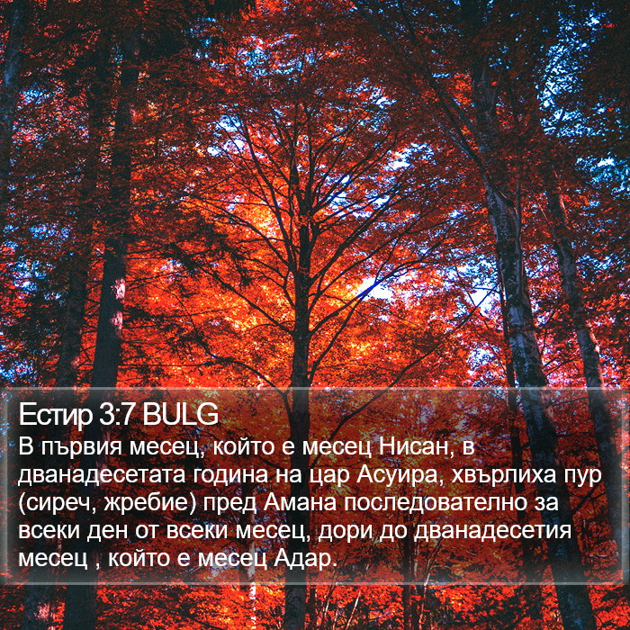 Естир 3:7 BULG Bible Study