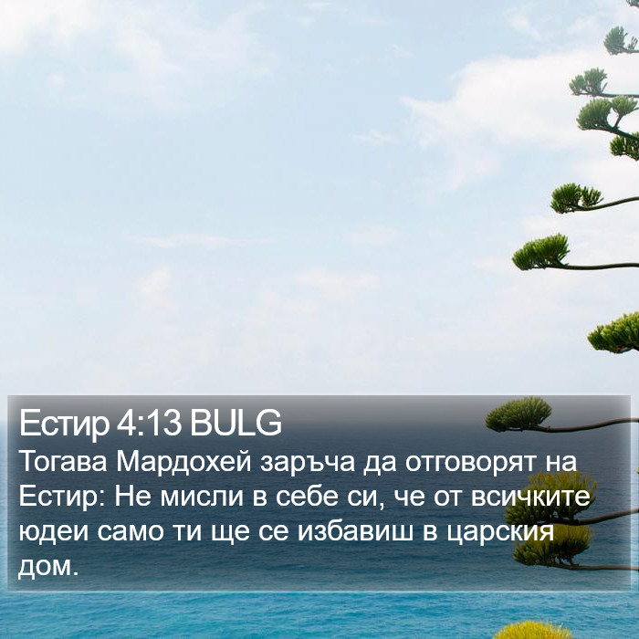 Естир 4:13 BULG Bible Study