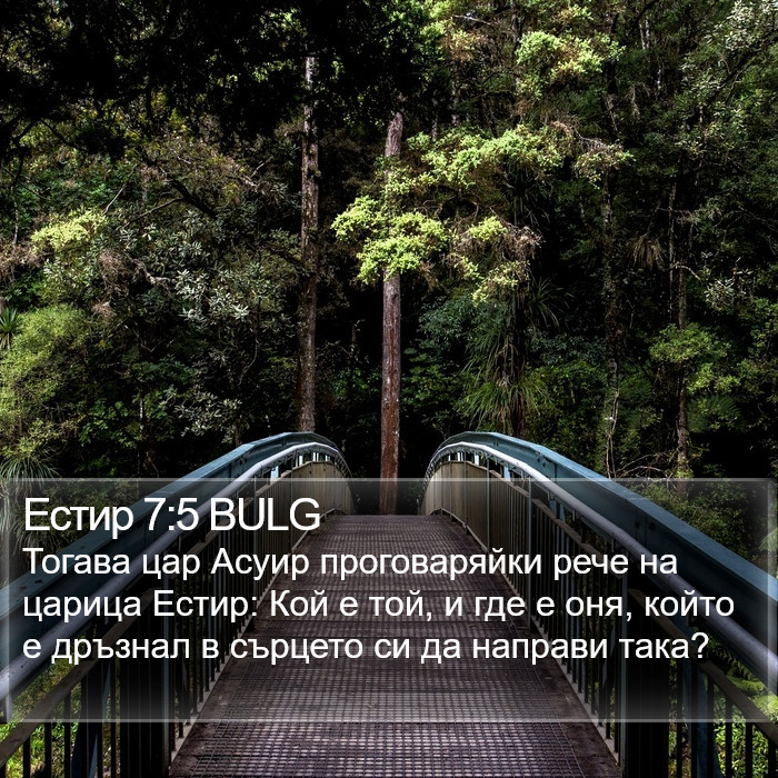 Естир 7:5 BULG Bible Study