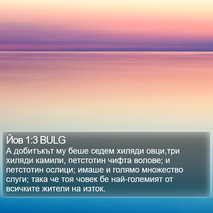 Йов 1:3 BULG Bible Study