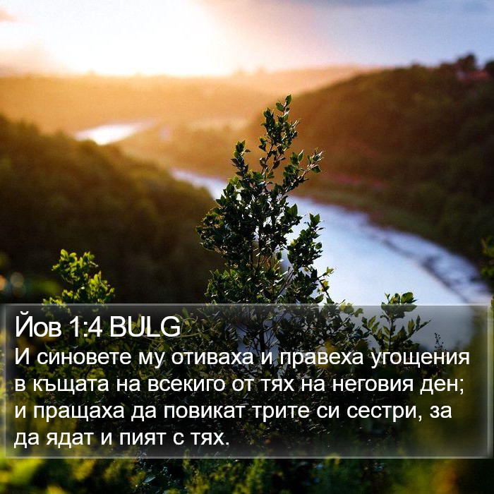 Йов 1:4 BULG Bible Study