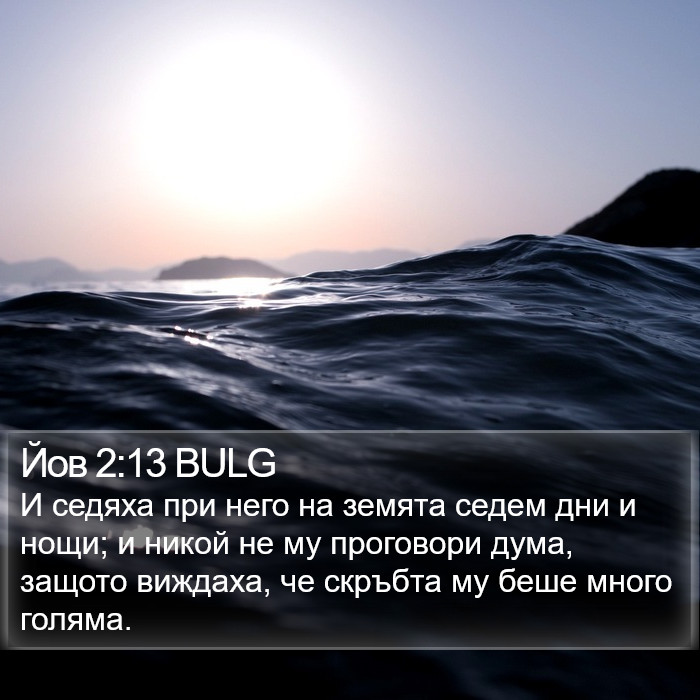 Йов 2:13 BULG Bible Study