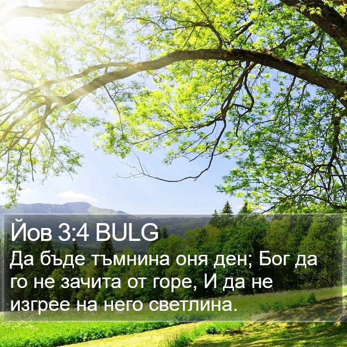 Йов 3:4 BULG Bible Study