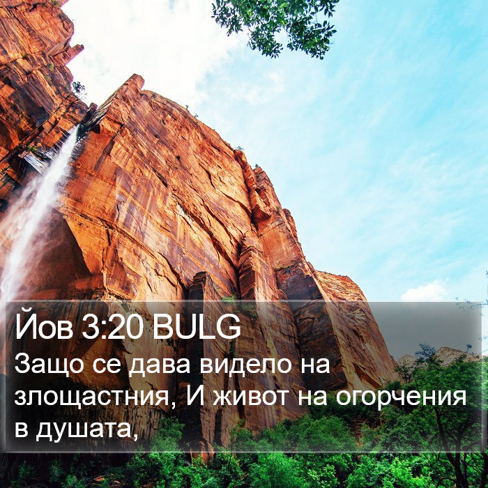 Йов 3:20 BULG Bible Study