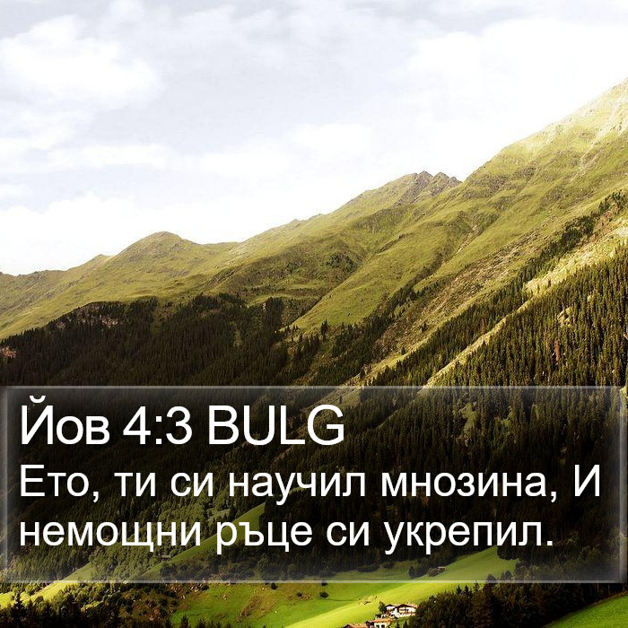 Йов 4:3 BULG Bible Study