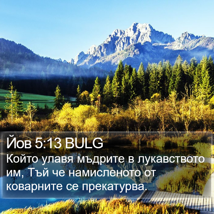 Йов 5:13 BULG Bible Study