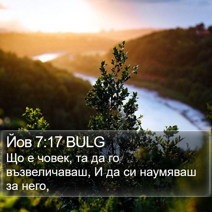 Йов 7:17 BULG Bible Study